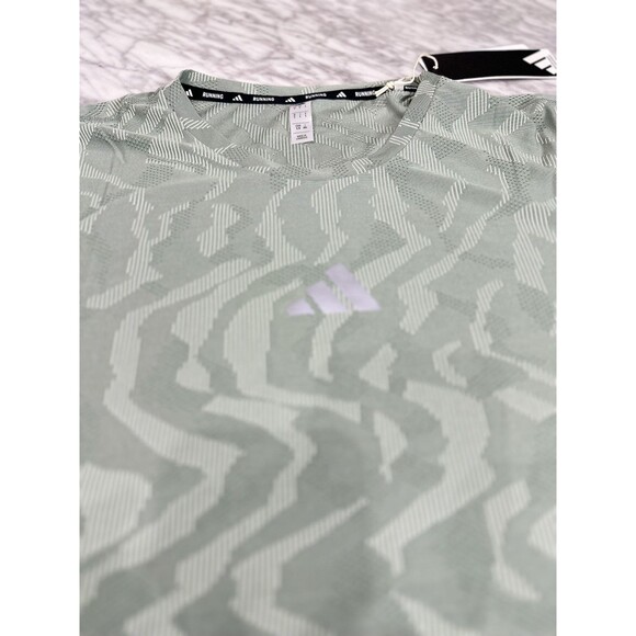 Adidas ULT ENG Tee Green running racing top Jersey shirt JK7808 Large - Picture 8 of 16